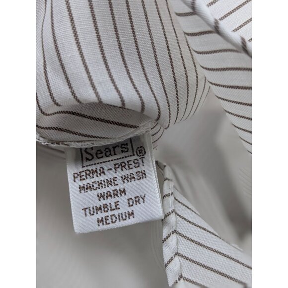 Vintage Sears Men’s Store Striped Dress Shirt 16-34/35 Long Sleeve Perma-Prest - Picture 12 of 14